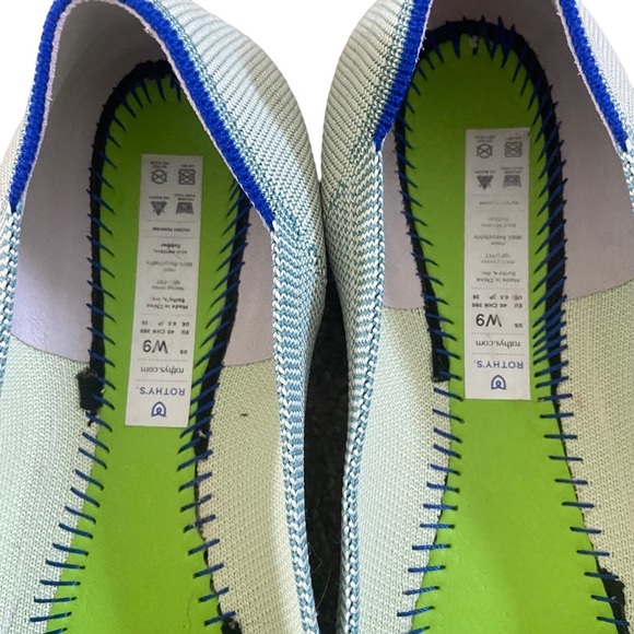 Rothy's Retired Rare Mint Green The Point Ballet Flats Sz 9 - Picture 4 of 8